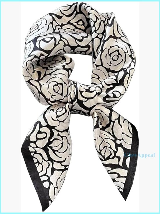 Accessories - Lightweight Silk Satin Scarf 27.5x27.5in Polyester Head Neck Accessory